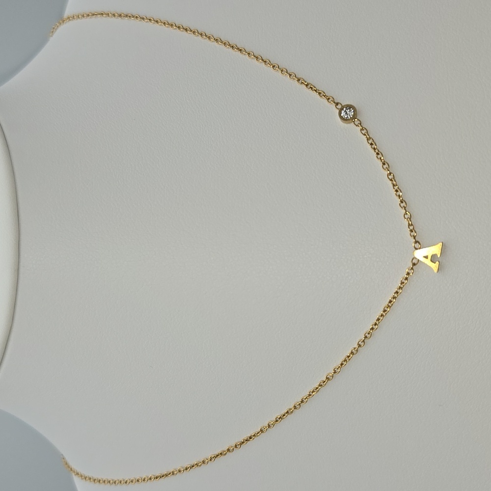 ✨2/$10✨ Letter A Initial and Diamond Necklace 19'' Stainless Steel